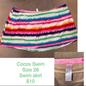 Plus size swim skirt